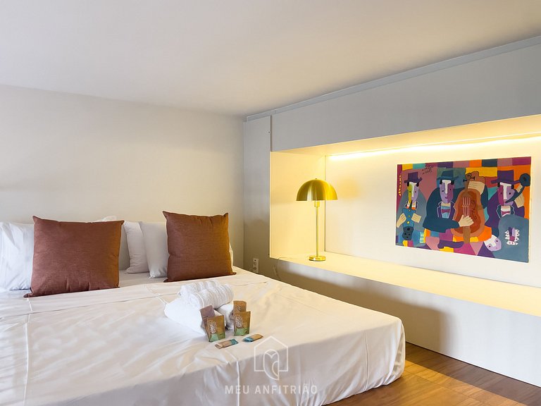 50m² | Mezanino | Piscina | Varanda | 600m metrô