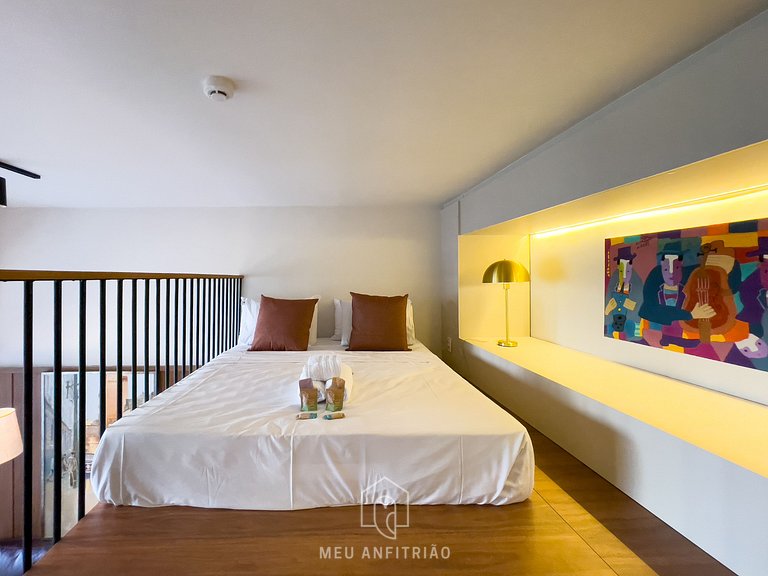 50m² | Mezanino | Piscina | Varanda | 600m metrô