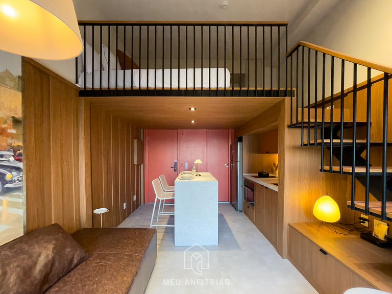 50m² | Mezanino | Piscina | Varanda | 600m metrô