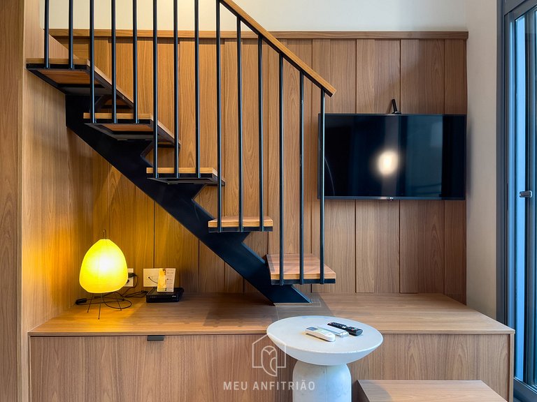 50m² | Mezanino | Piscina | Varanda | 600m metrô