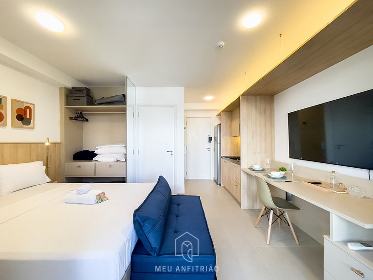 3 pessoas | Cama queen | Academia | Av. Jabaquara