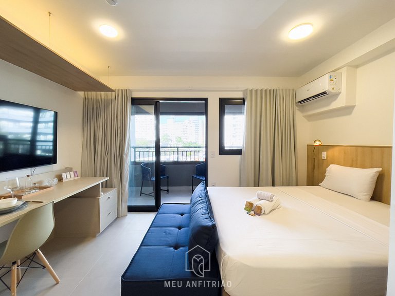 3 people | Queen bed | Gym | Jabaquara Avenue