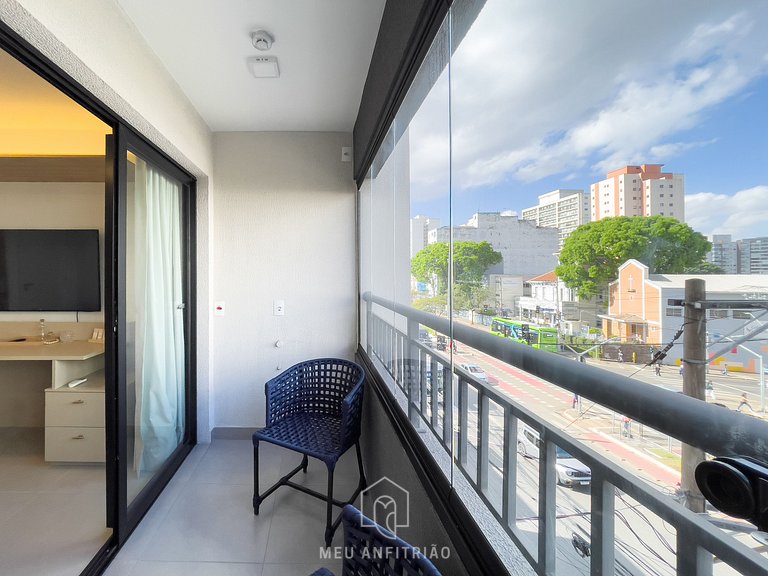 3 people | Queen bed | Gym | Jabaquara Avenue