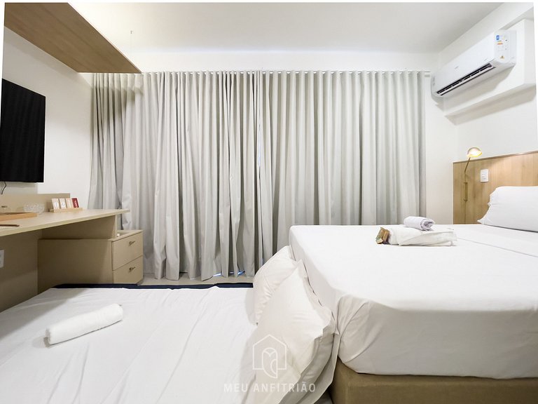 3 pessoas | Cama queen | Academia | Av. Jabaquara