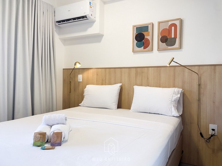 3 pessoas | Cama queen | Academia | Av. Jabaquara