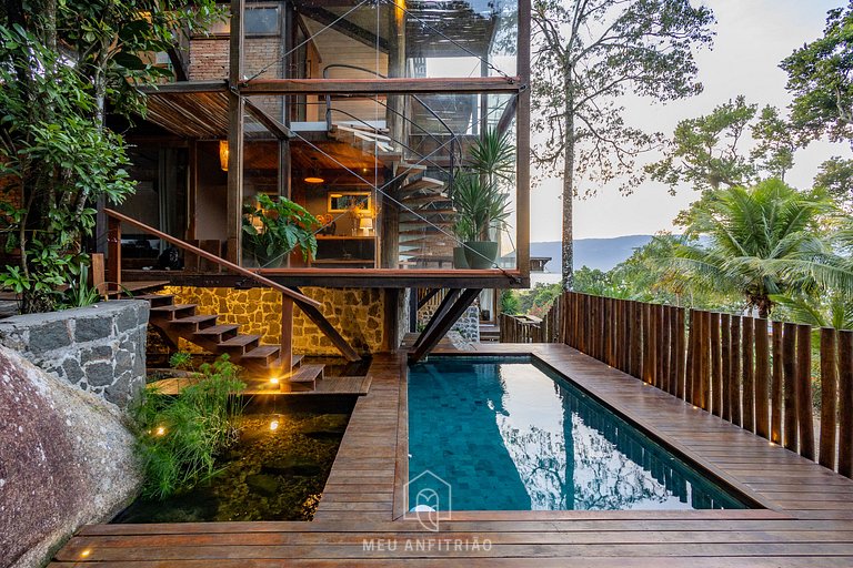 250m² | Deck con piscina | Vista mar | 3 quartos