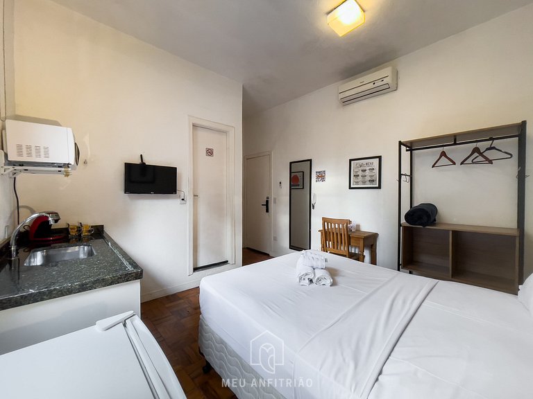 Suite | Smart TV | AC | 750m from Nubank Park