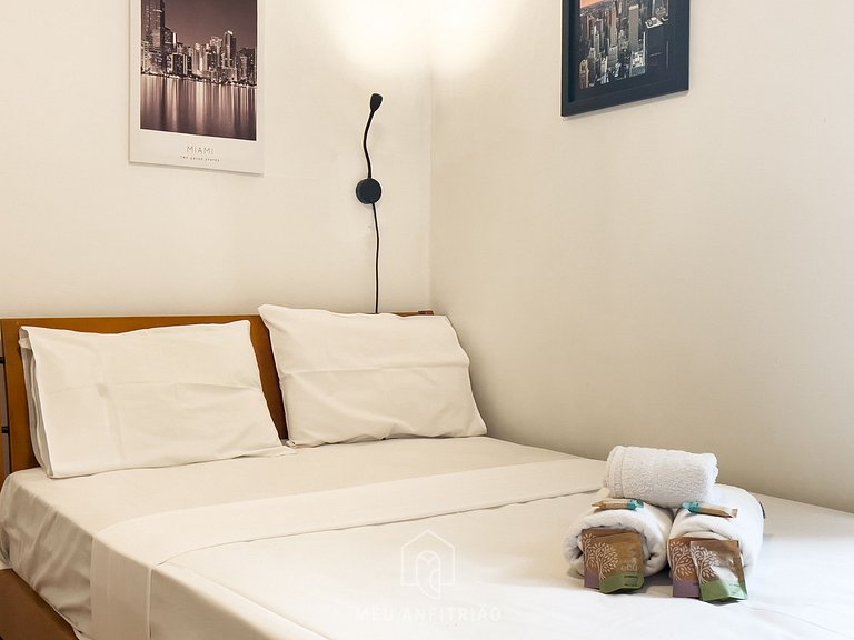 Suite p/ 2 | AC | 750m Nubank Parque | Av Pompeia
