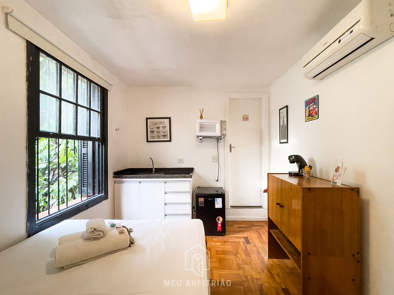 Suite for 2 | AC | 750m Nubank Park | Av Pompeia