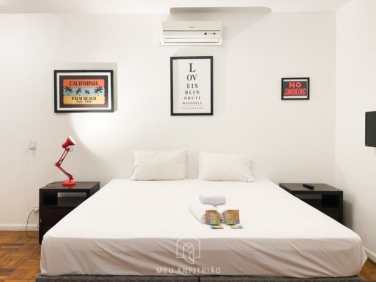 Cama King | AC | 750m Nubank Parque | Av Pompéia