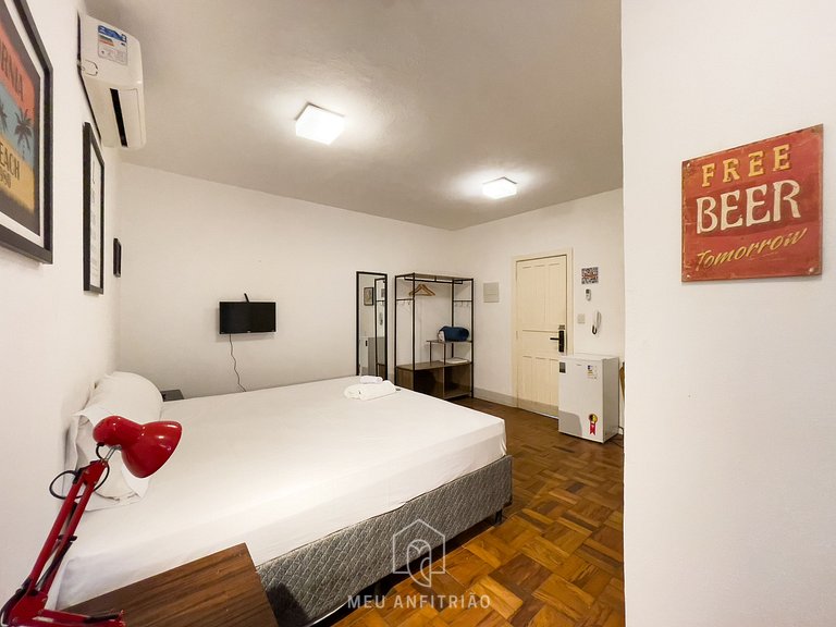 Cama King | AC | 750m Nubank Parque | Av Pompéia