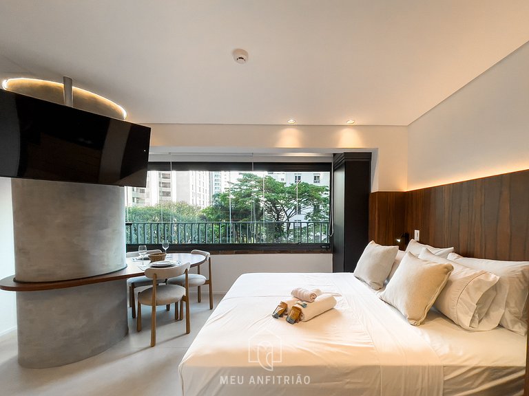 34m² | Cama queen | Piscina | Av. Paulista