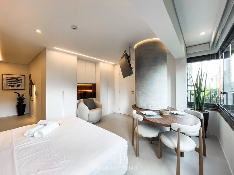 34 m² | Cama queen | Piscina | Av. Paulista