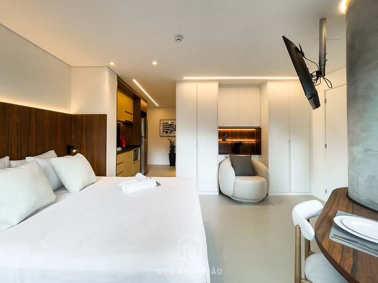 34m² | Cama queen | Piscina | Av. Paulista