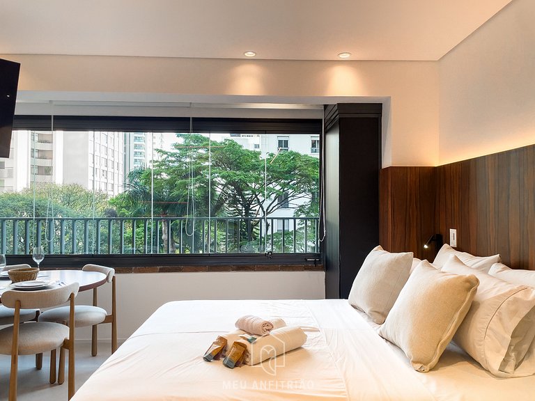 34m² | Cama queen | Piscina | Av. Paulista
