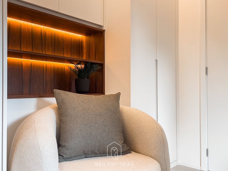 34m² | Cama queen | Piscina | Av. Paulista