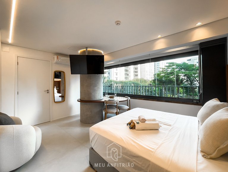 34 m² | Cama queen | Piscina | Av. Paulista