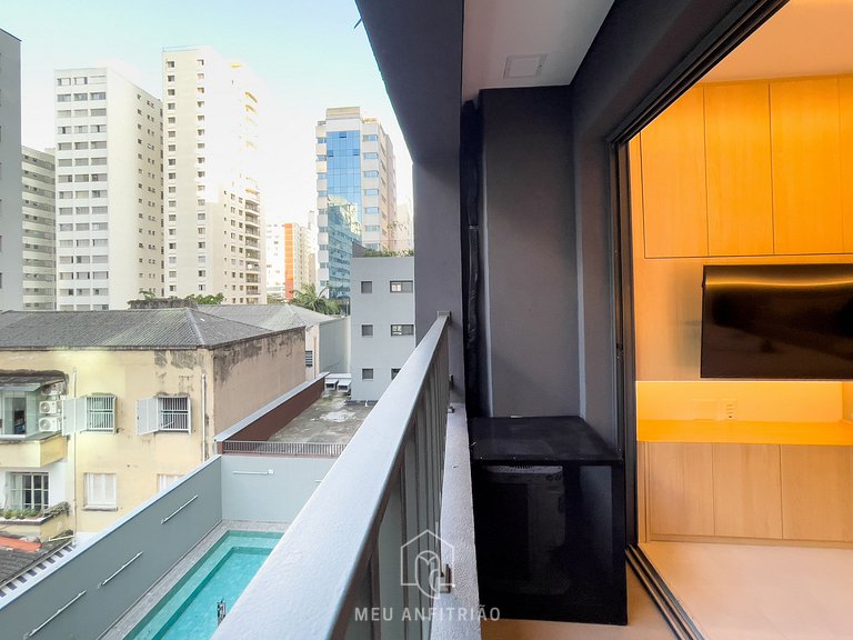 Cama queen | Piscina | Academia | Av. Paulista