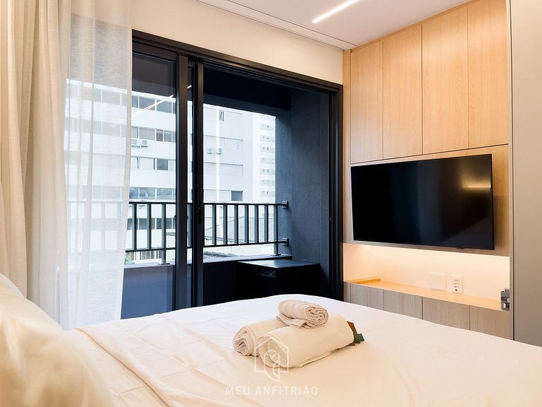 Cama queen | Piscina | Gimnasio | Av. Paulista