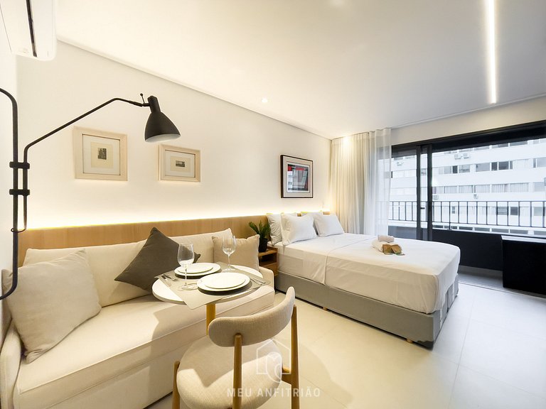 Cama queen | Piscina | Gimnasio | Av. Paulista