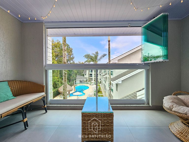 90m² | 3 quartos | Piscina | Perto da praia
