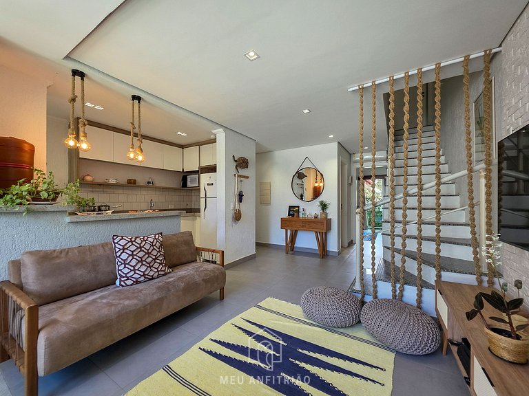 90m² | 3 quartos | Piscina | Perto da praia