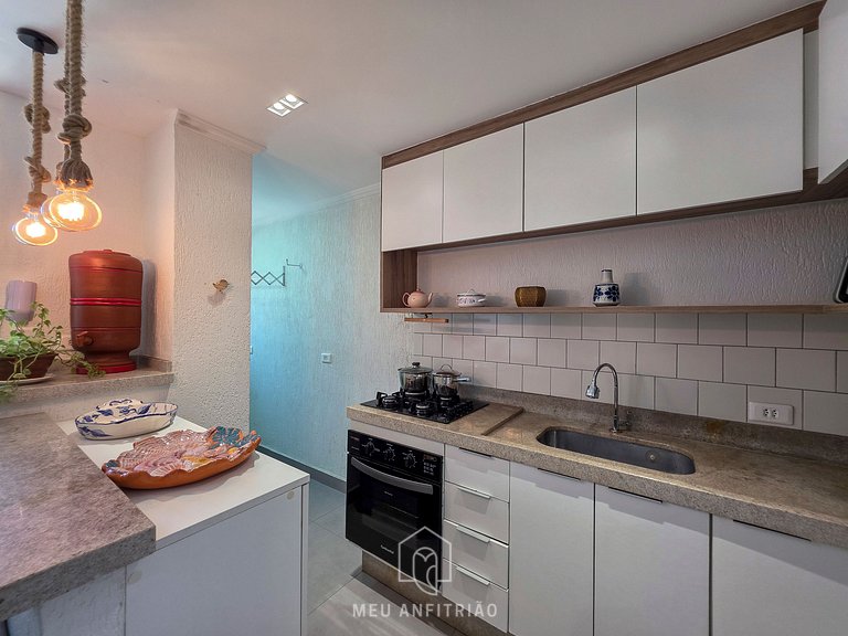 90m² | 3 quartos | Piscina | Perto da praia