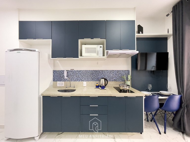 27m² | Studio c/ Varanda | Piscina | 300m Metrô