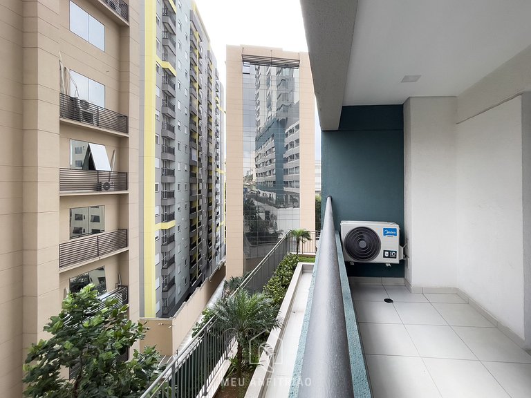 27m² | Studio c/ Varanda | Piscina | 300m Metrô