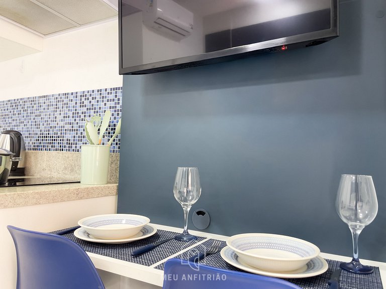 27m² | Studio c/ Varanda | Piscina | 300m Metrô
