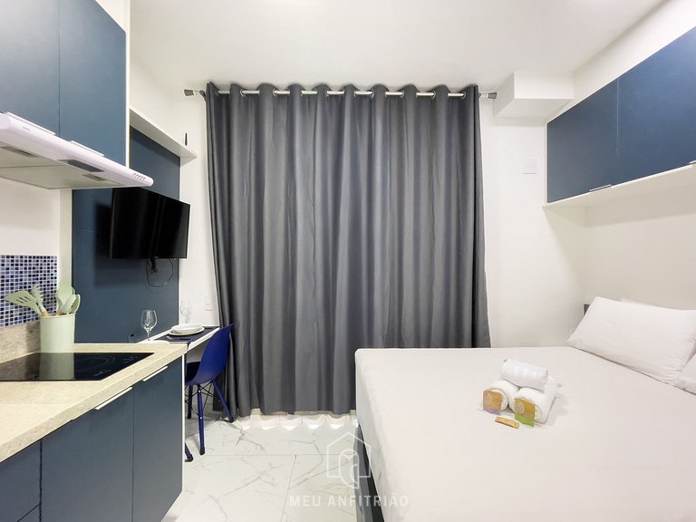 27m² | Studio c/ Balcón | Piscina | 300m Metro