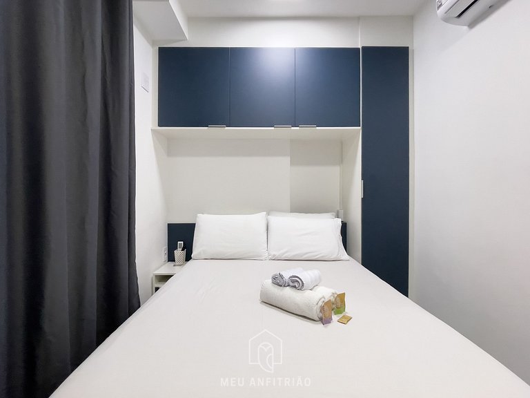 27m² | Studio c/ Varanda | Piscina | 300m Metrô