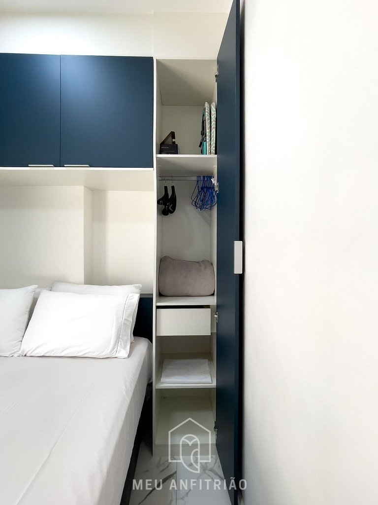 27m² | Studio c/ Varanda | Piscina | 300m Metrô