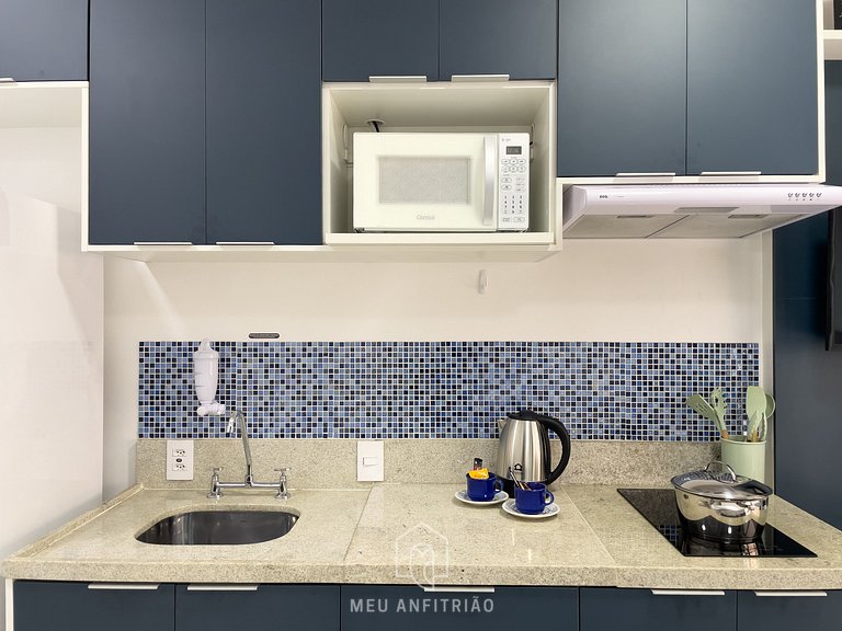 27m² | Studio c/ Varanda | Piscina | 300m Metrô