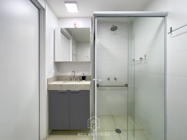 Studio 23m² | Garagem | Varanda | 300m Metrô