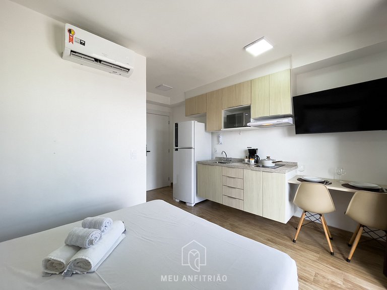 Studio 23m² | Varanda | Piscina | Metrô 250m