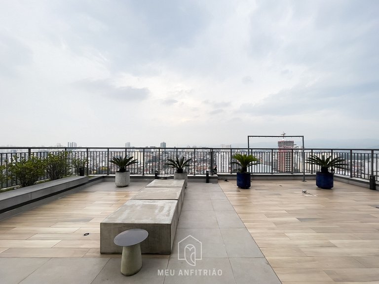 Studio 23m² | Varanda | Piscina | Metrô 250m