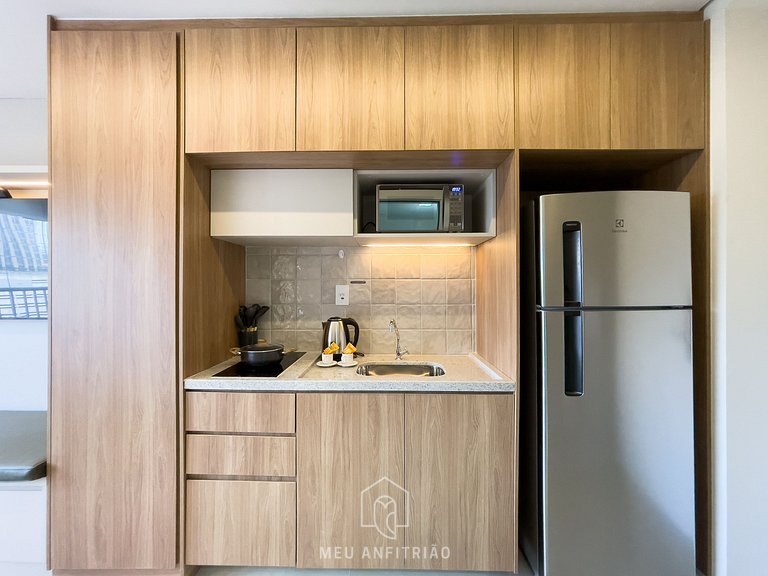 24m² | Piscina e academia | Vista | Metrô 450m