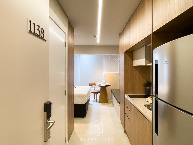 24m² | Piscina e academia | Vista | Metrô 450m