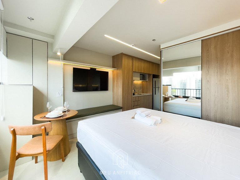 24m² | Piscina y gimnasio | Vista | Metro a 450m