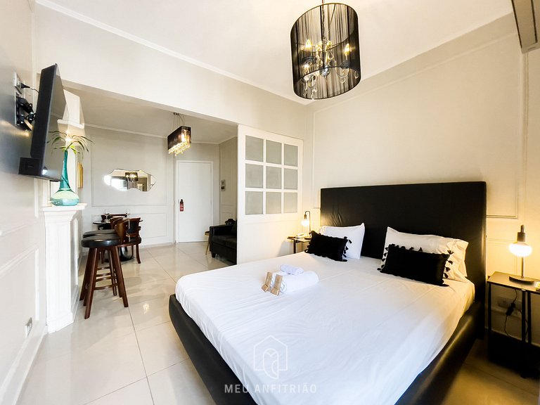 30m² | Varanda e vista | Piscina | Perto da Luz