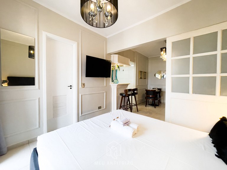 30m² | Varanda e vista | Piscina | Perto da Luz