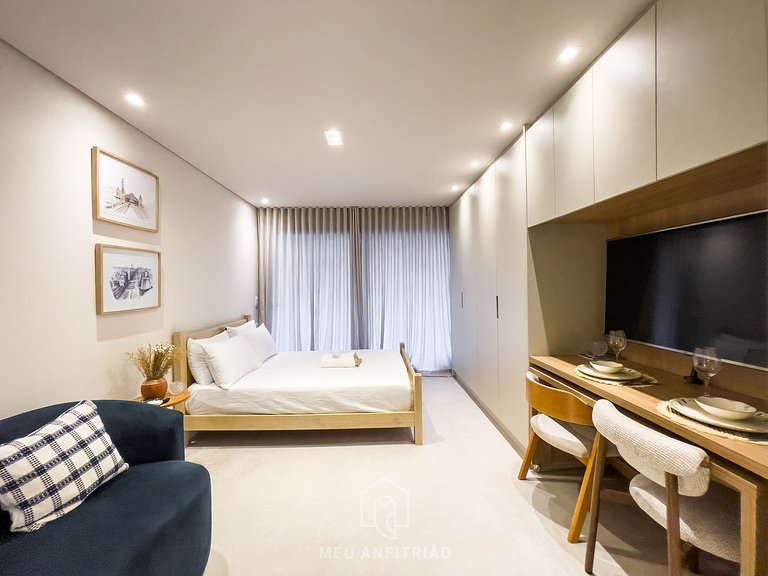 Studio 29m² | Piscina | Coworking | Av. Paulista